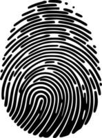 Fingerprint - Minimalist and Flat Logo - Vector illustration