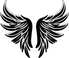 Angel Wings, Black and White Vector illustration