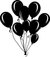 Balloons, Black and White Vector illustration