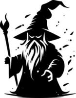 Wizard, Minimalist and Simple Silhouette - Vector illustration