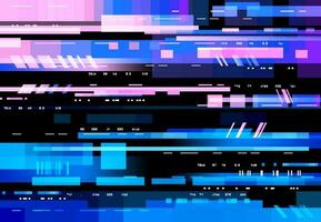 Glitch screen with pixels digital noise background vector