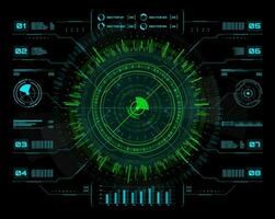 hud futurista negocio infografía, ui interfaz vector