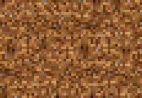 Pixel game background, cubic pixel ground or rock vector