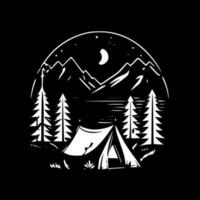 Camp, Minimalist and Simple Silhouette - Vector illustration