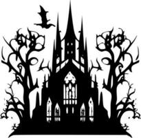 Gothic, Black and White Vector illustration