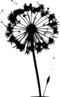 Dandelion, Minimalist and Simple Silhouette - Vector illustration