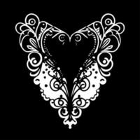 Lace - Black and White Isolated Icon - Vector illustration