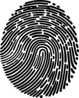 Fingerprint - Minimalist and Flat Logo - Vector illustration