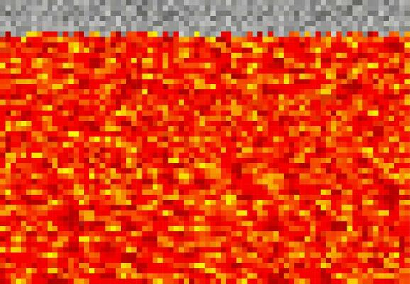 Cubic pixel game lava, magma cube blocks pattern