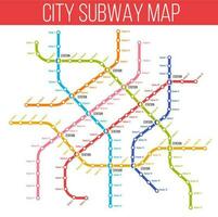 Metro, subway and underground transport system map vector