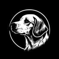 perro, negro y blanco vector ilustración