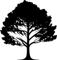 árbol, minimalista y sencillo silueta - vector ilustración