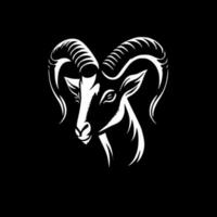 Goat, Black and White Vector illustration