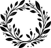 Wreath - Minimalist and Flat Logo - Vector illustration