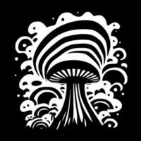 Psychedelic - Black and White Isolated Icon - Vector illustration