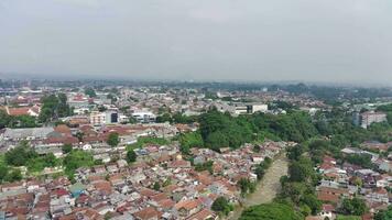 4K footage aerial view of densely populated residential areas. video