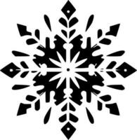 Snowflake, Minimalist and Simple Silhouette - Vector illustration