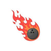 bowling ball on fire vector isolated