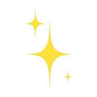 yellow sparkling star vector