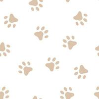 animal paw seamless pattern background vector