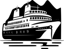 Cruise - Black and White Isolated Icon - Vector illustration