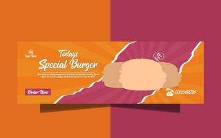 special burger cover template vector