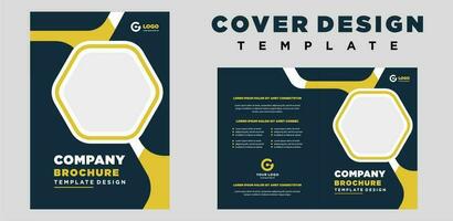 company profile cover template layout design or brochure cover template design vector