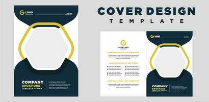 company profile cover template layout design or brochure cover template design vector