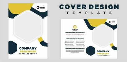 company profile cover template layout design or brochure cover template design vector