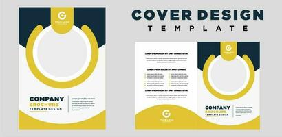 company profile cover template layout design or brochure cover template design vector