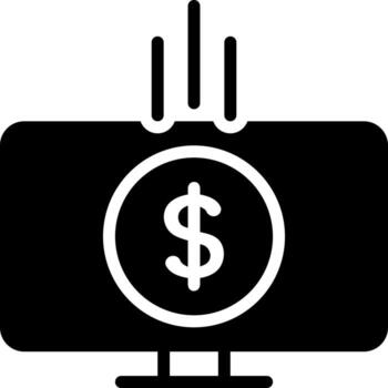 solid icon for monetizing vector