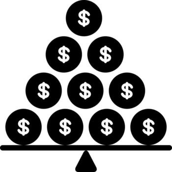 solid icon for mutual vector