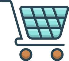 color icon for shopping vector