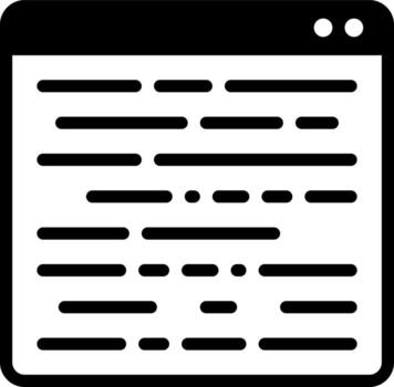 solid icon for program vector