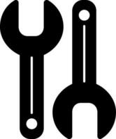 solid icon for spanner vector