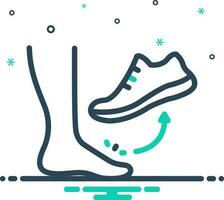 mix icon for footwear vector