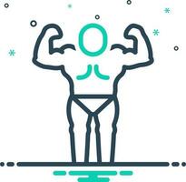 mix icon for bodybuilder vector