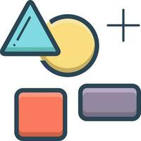 color icon for elements vector