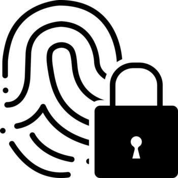 solid icon for lock vector