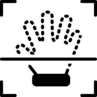 solid icon for handprint vector
