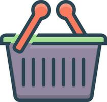 color icon for shopping vector