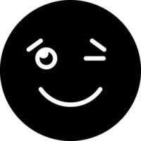 solid icon for wink vector