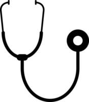 solid icon for stethoscope vector