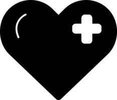 solid icon for heart vector