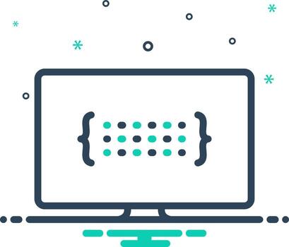 mix icon for coding vector