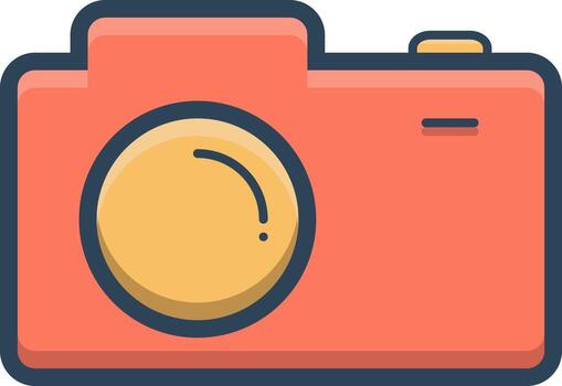 solid icon for camera vector