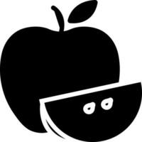 solid icon for fruit vector