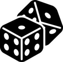 solid icon for dice vector