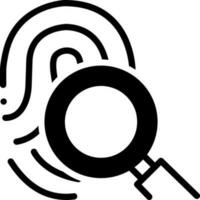 solid icon for fingerprint scan vector