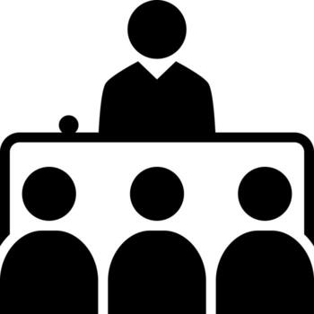 solid icon for interview vector